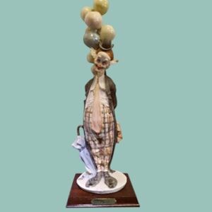 Vintage Giuseppe Armani The Pensive Clown w/Balloons Figure